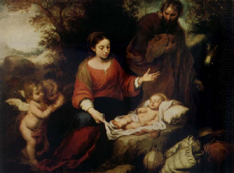 Rest on the Flight into Egypt, Bartolome Esteban Murillo